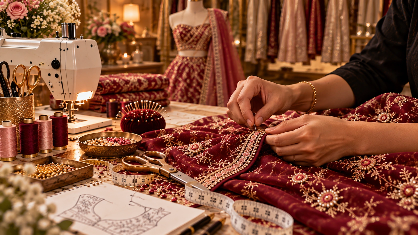 Expert garment alterations and tailoring studio at Faamys Fashions, Anna Nagar Chennai